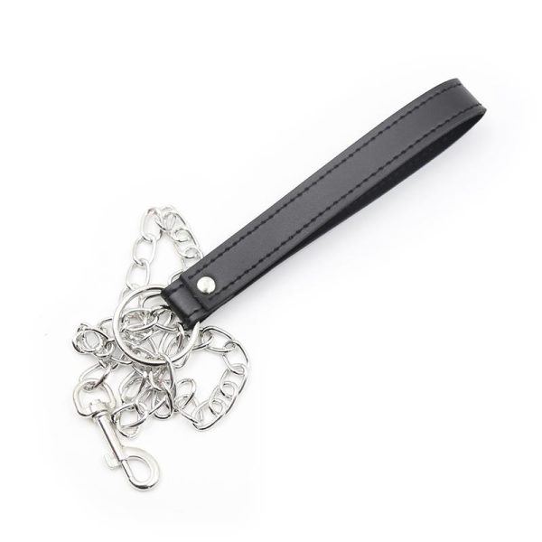 Collar With Metal Leash Black - Image 4