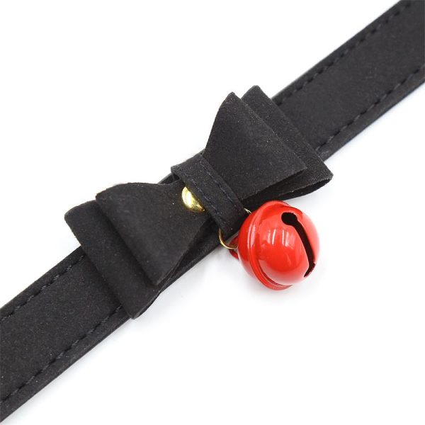 Collar with Bow and Rattle 44 cm Black/Red - Image 6