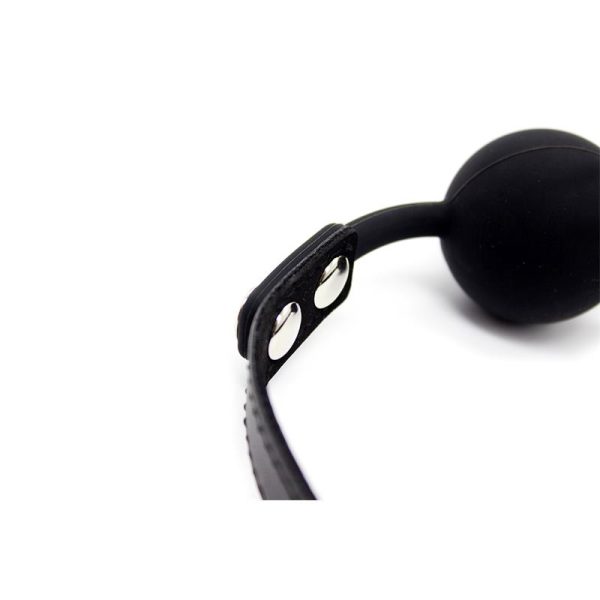 Silicone Ball Gag 4 cm Adjustable Black - Image 3