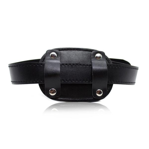Locking Short 5 cm Penis Gag Ball Black - Image 3