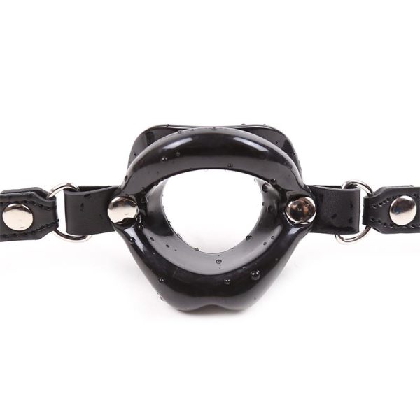 Gag Ball Mouth Shaped Black - Image 4
