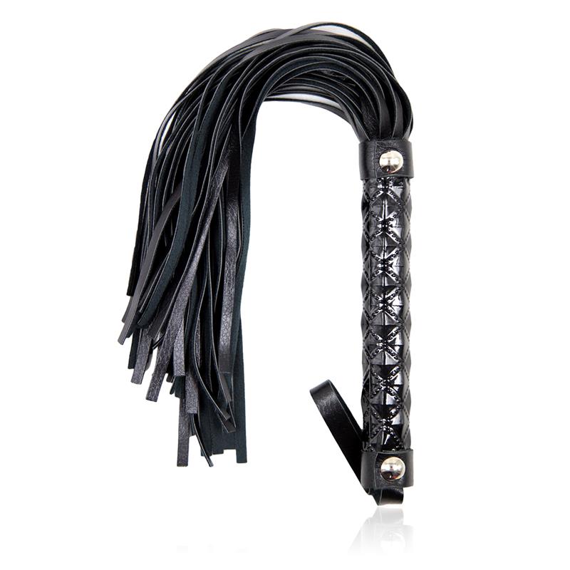Flogger Diamond Pattern with Metal Hardware 39 cm Black - Image 2