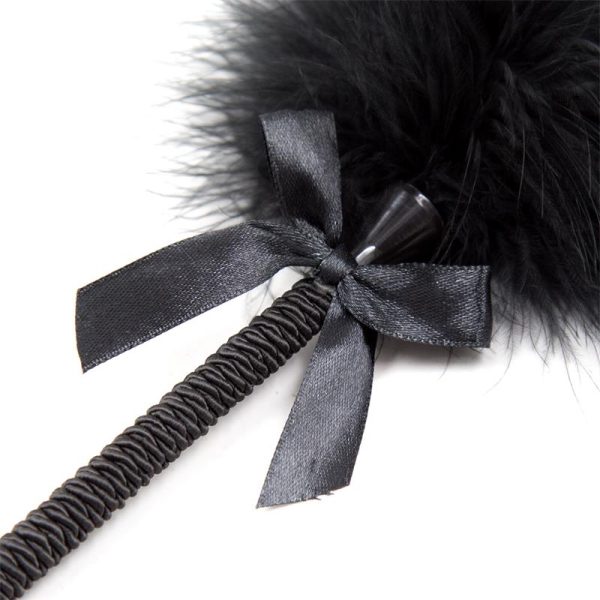 Feather Tickler with Bow 25 cm Black - Image 2