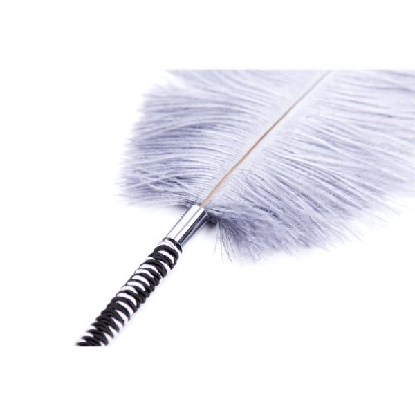 Feather Tickler with Wrapped 46 cm Black/White - Image 3