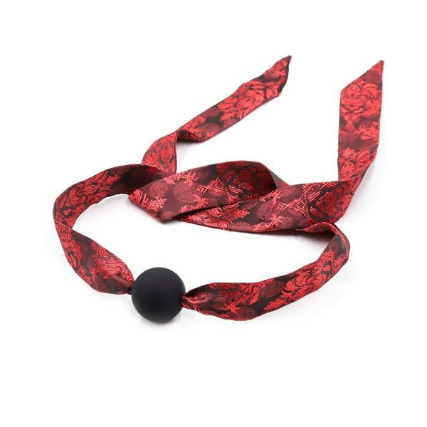 Silicone Ball Gag Red/Black - Image 2