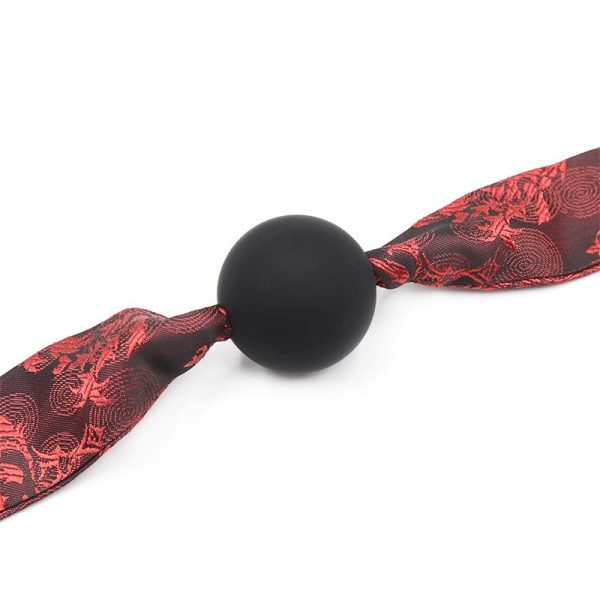 Silicone Ball Gag Red/Black - Image 4