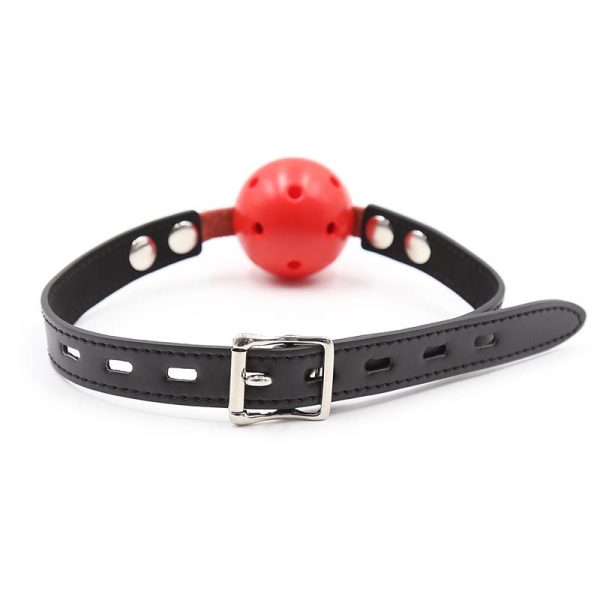 Ball Gag Breathable Black/Red - Image 3