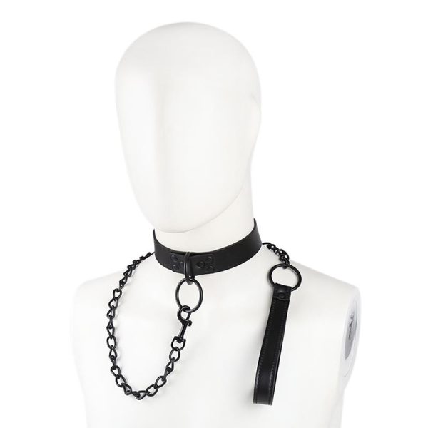 Collar with Leash Black - Image 3