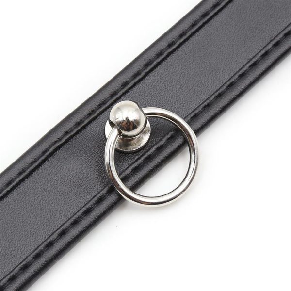 Collar with Hoop Black - Image 4