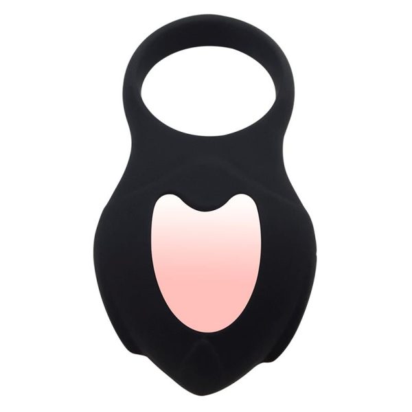 Darkblack Vibrating Ring with Led Remote Control USB Silicone - Image 3