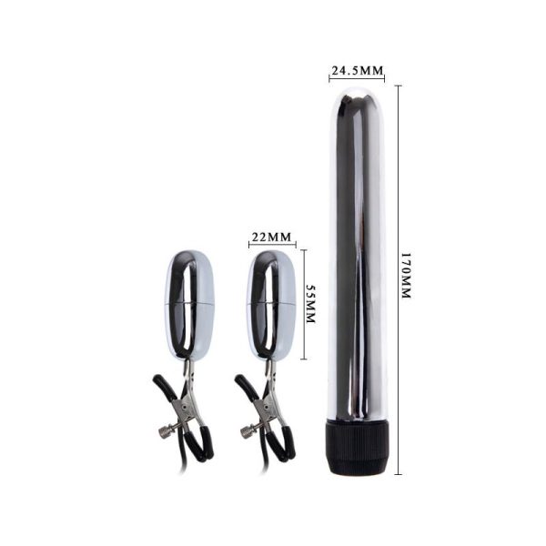Baile Vibrating Bullet and Nipple Clamps with Vibration Set Turbo - Image 4
