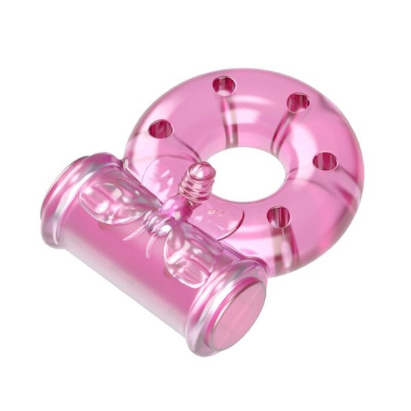 Baile Vibrating Cock Ring with Condom Pink - Image 4