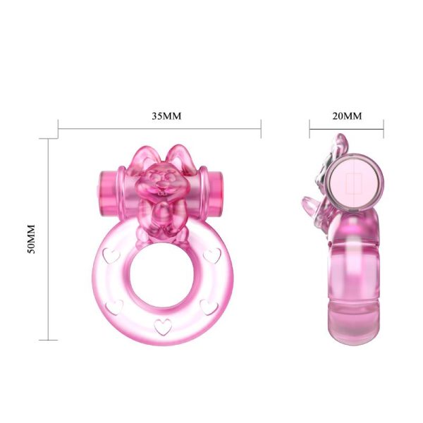 Cock Ring with Vibrating Bullet Rabbit - Image 5