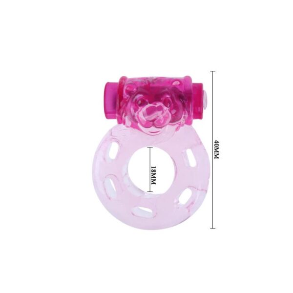 Vibrating Cock Ring Bear Pink - Image 2