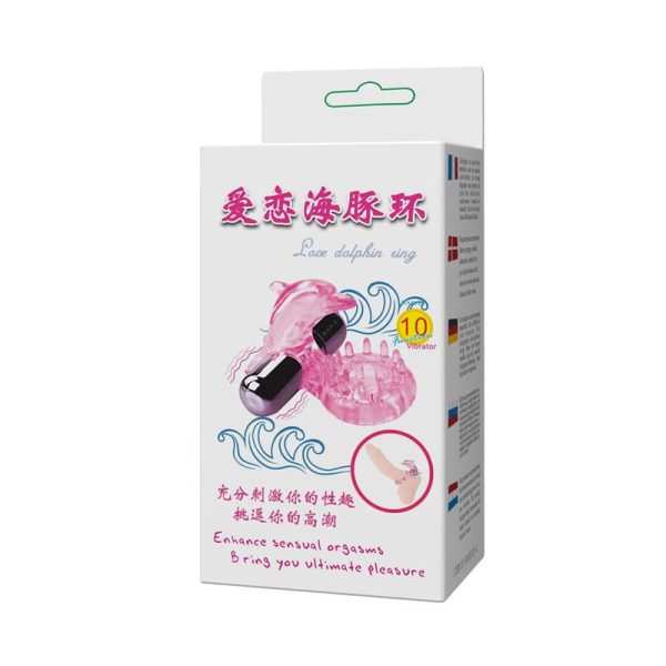 Vibrating Cock Ring Love Dolphig Ring Pink - Image 8