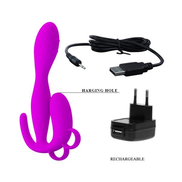 Pretty Love Butt Plug Flowery Purple - Image 7