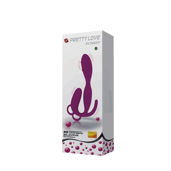 Pretty Love Butt Plug Flowery Purple - Image 8