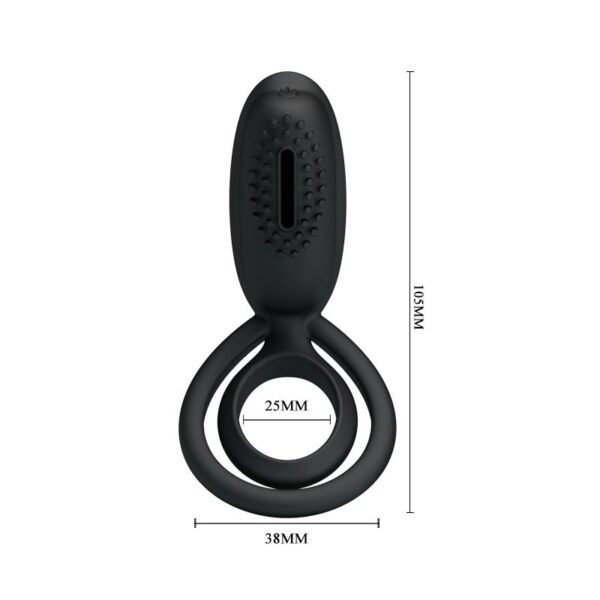 Pretty Love Vibrating Cock Ring Esther Black - Image 5