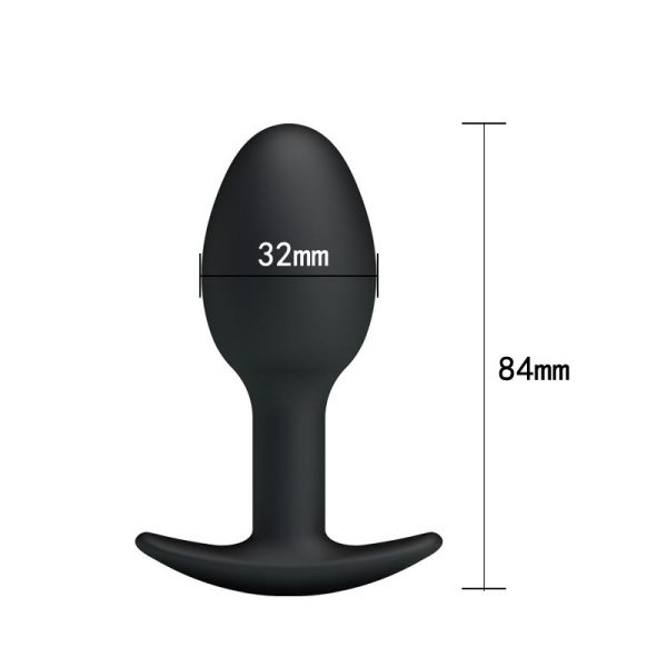 Anal Plug Black with Ball - Image 6