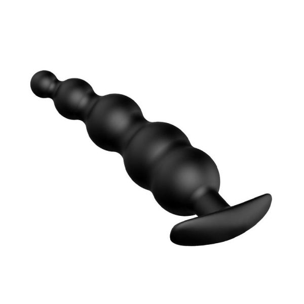 Anal Bubble Plug Black Silicone - Image 3