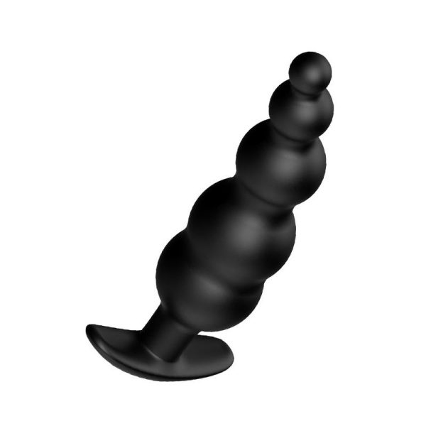 Anal Bubble Plug Black Silicone - Image 4