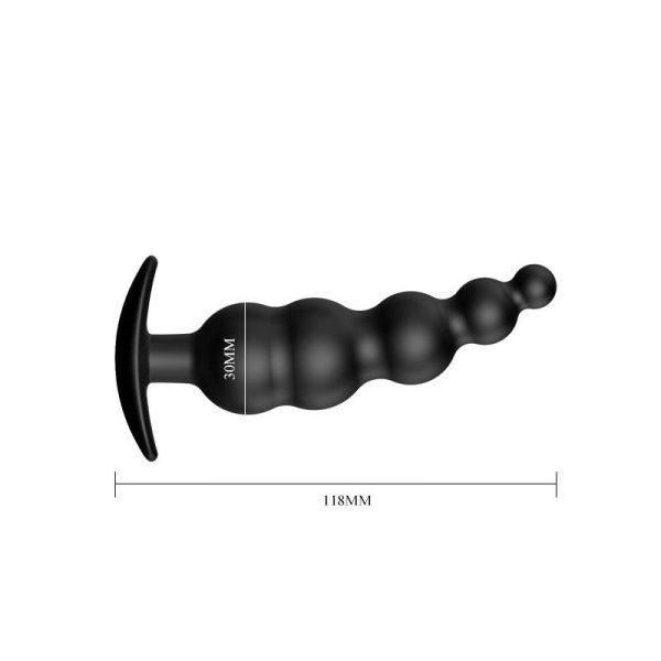 Anal Bubble Plug Black Silicone - Image 5
