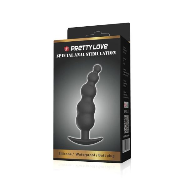 Anal Bubble Plug Black Silicone - Image 6