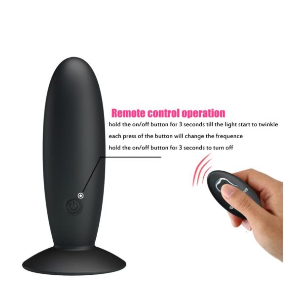 Butt Plug with Remote Control Black - Image 7