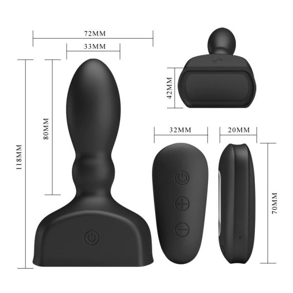 Anal Stimulator Harriet Inflatable USB Silicone Black - Image 5