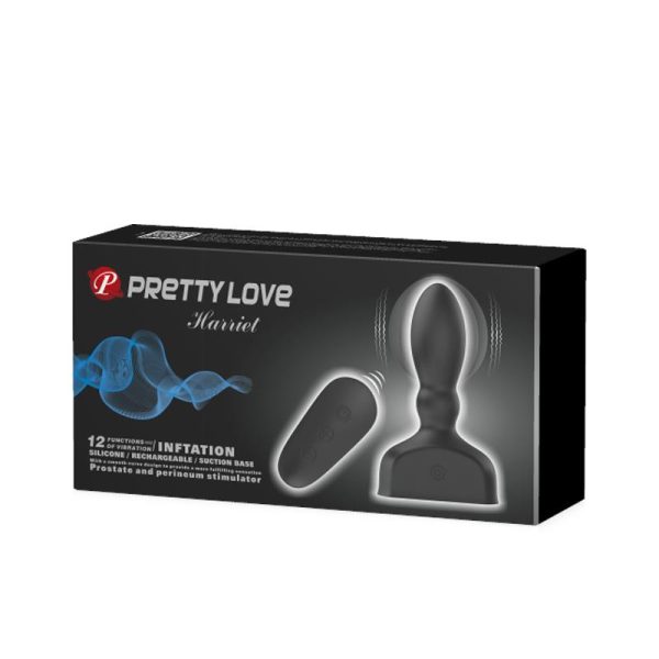 Anal Stimulator Harriet Inflatable USB Silicone Black - Image 7