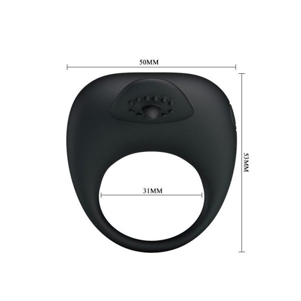 Pretty Love Anillo Vibrador Tonguo Negro - Image 5