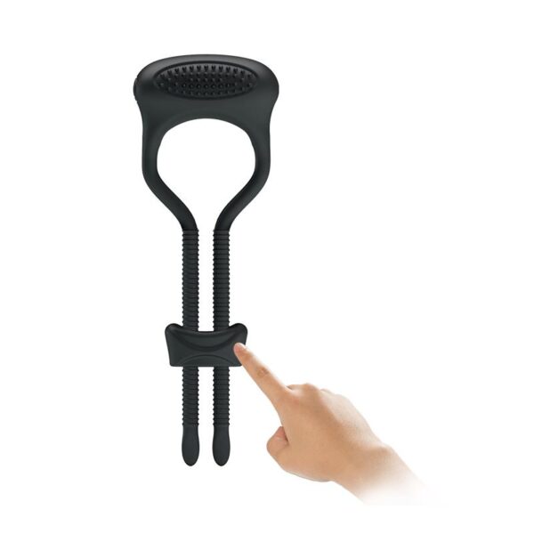 Pretty Love Vibrating Cock Ring Curitis Black - Image 4