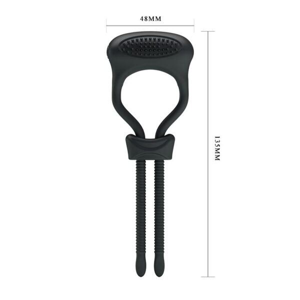 Pretty Love Vibrating Cock Ring Curitis Black - Image 5