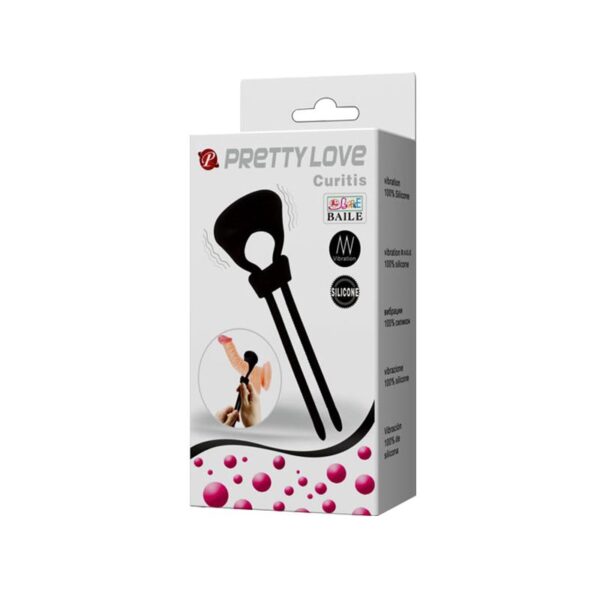 Pretty Love Vibrating Cock Ring Curitis Black - Image 8