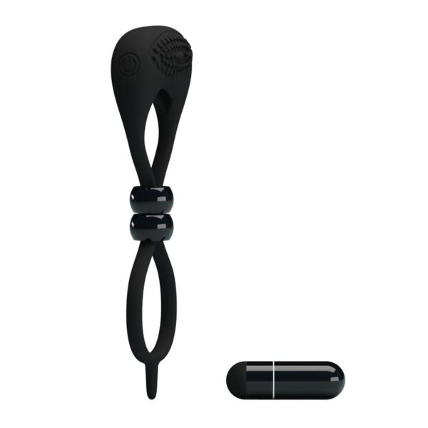 Pretty Love Vibrating Cock Ring Locker Black - Image 2