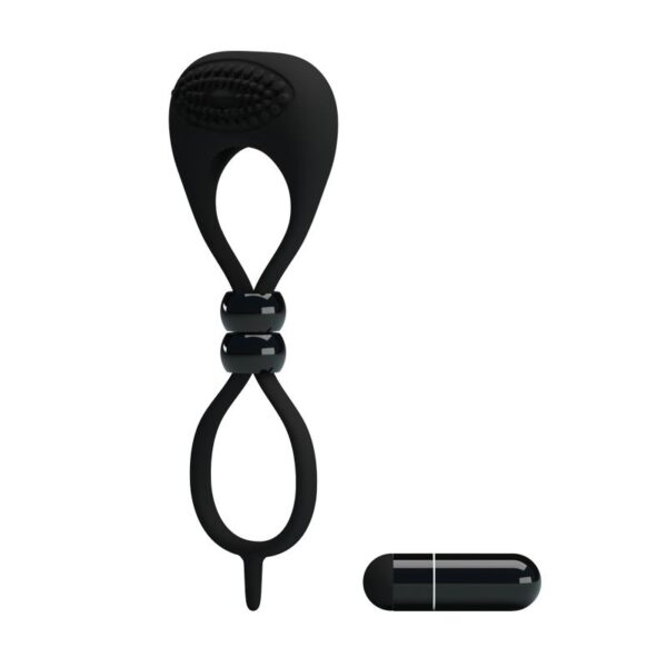Pretty Love Vibrating Cock Ring Locker Black - Image 3