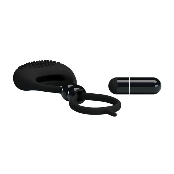 Pretty Love Vibrating Cock Ring Locker Black - Image 4