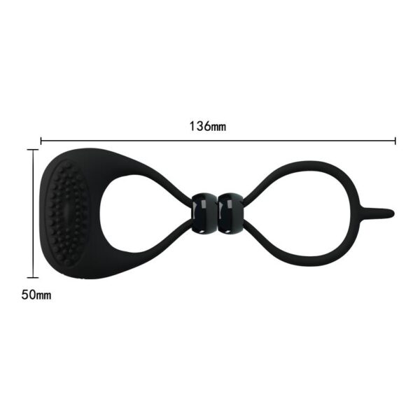 Pretty Love Vibrating Cock Ring Locker Black - Image 5