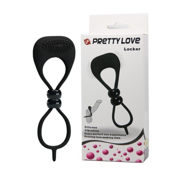 Pretty Love Vibrating Cock Ring Locker Black - Image 7