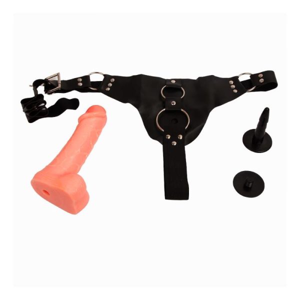 Strap-On with Dildo and Testicles Flesh 18,3 cm - Image 4