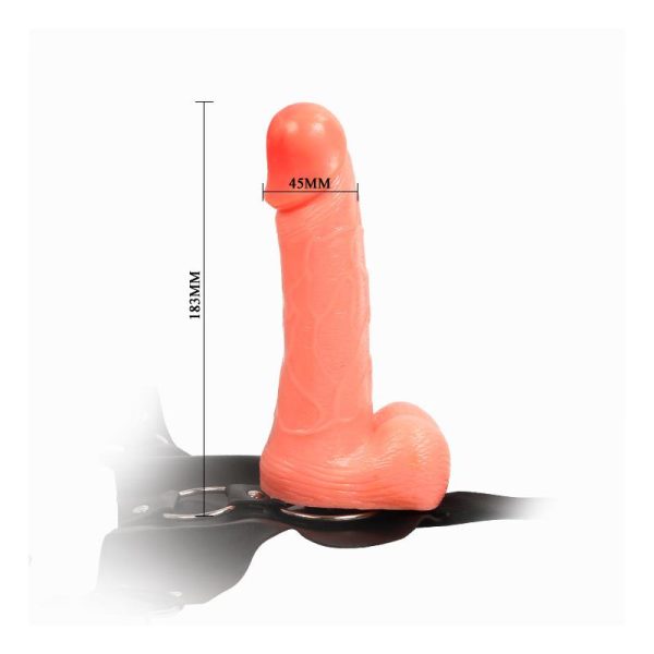 Strap-On with Dildo and Testicles Flesh 18,3 cm - Image 5