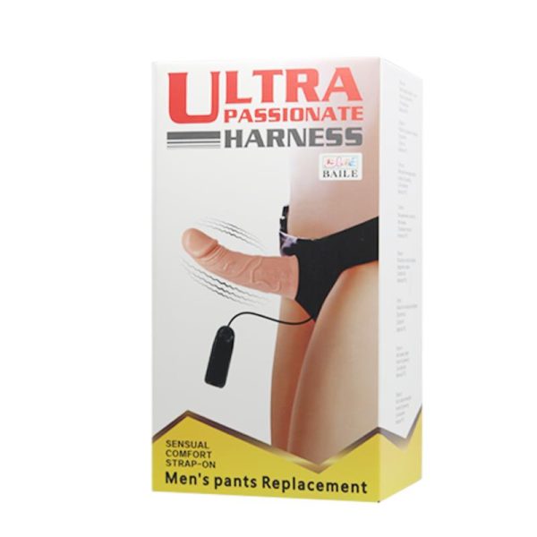 Baile Strap-on with Vibrating Dildo Flesh 15 cm - Image 7