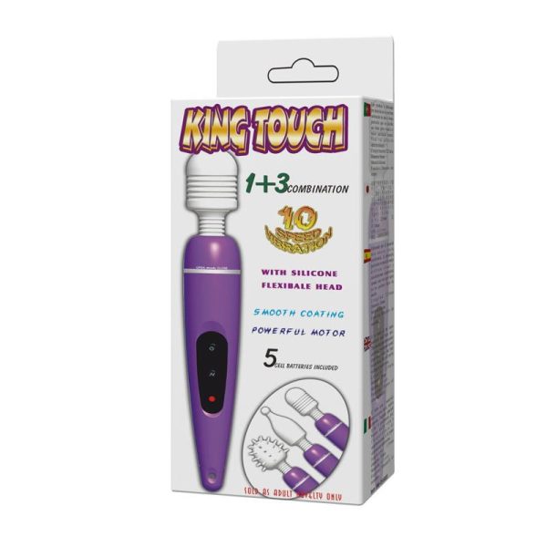 Massager and Heads Pack King Touch Purple - Image 7