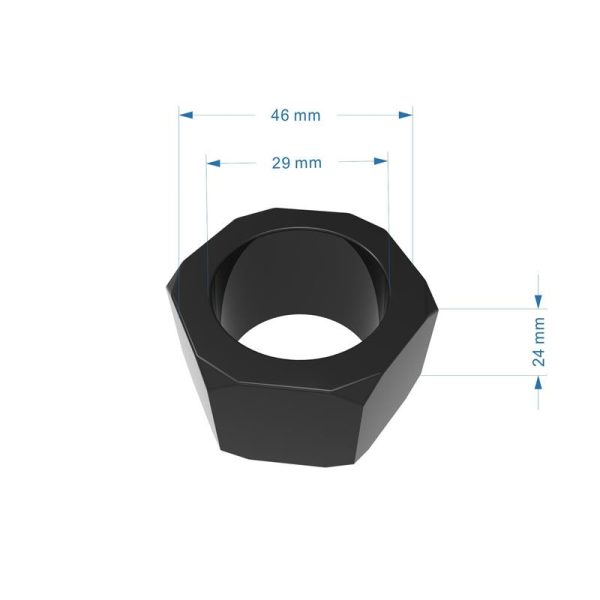 Nust Bolts Cock Ring-Black - Image 4