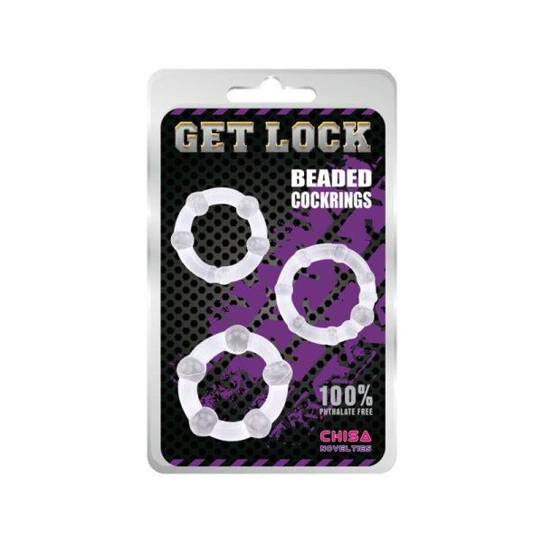 Beaded Cock Rings-Clear - Image 2