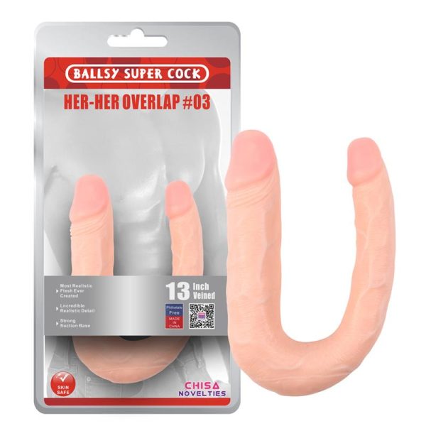 Double Dildo Her-Her Overlap N3 Flesh - Image 2