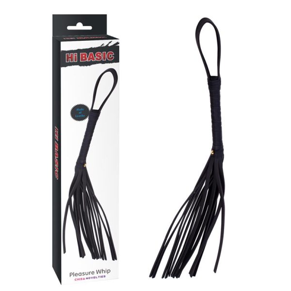 Leather Whip 72 cm Black - Image 2