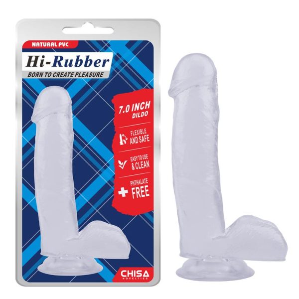 Dildo Hi-Rubber 7 Clear - Image 2