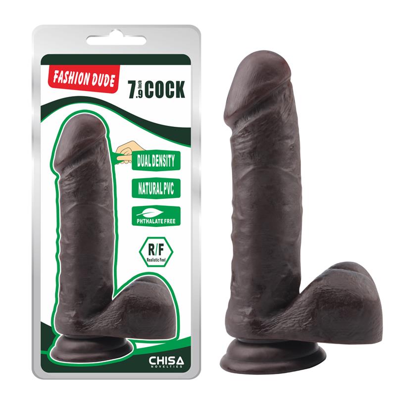 Dildo Dual density Fashion Dude 7.9 Brown - Image 2
