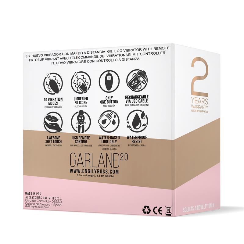 Garland 2.0 Vibrating Egg Remote Control USB Injected Liquified Silicone - Image 9